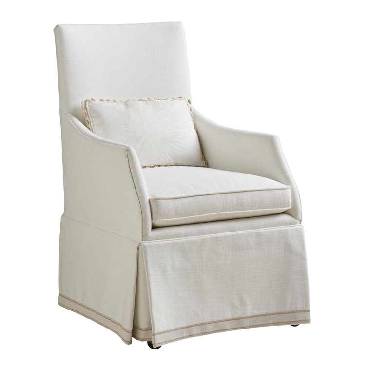 Barclay Butera Adelaide Cotton Upholstered Arm Chair in White Wayfair